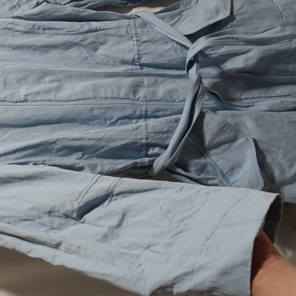 SALE! Worth New York Tiffany Blue Long Belted Jacket Sz.L Gently Worn - Picture 7 of 14